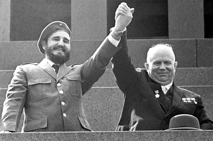 Никита Хрущев и Фидель Кастро